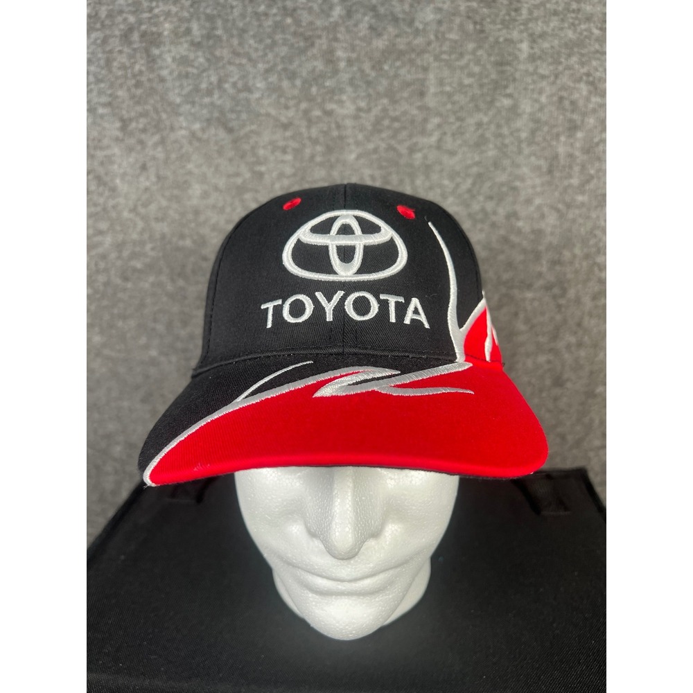 Vintage Toyota Racing Hat Black Red Sharp Embroidered Logo Design Adjustable Cap